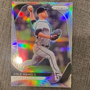 2020 Cole Hamels #38 Panini Prizm Refractor Baseball Card - Atlanta Braves   mlb
